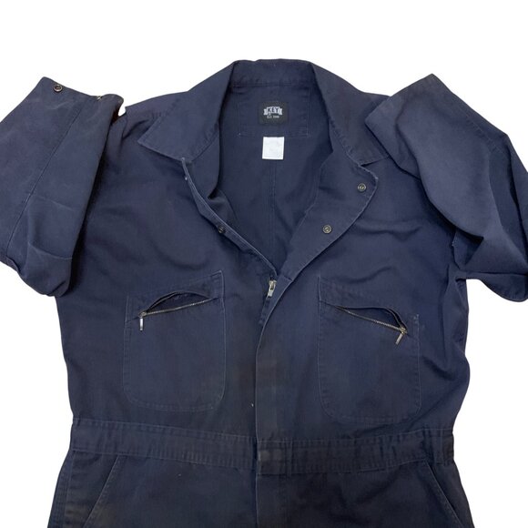 VTG Key Mens Jumpsuit Mechanic Coveralls Para Suit Blue Made in USA Blue Collar - Picture 5 of 16
